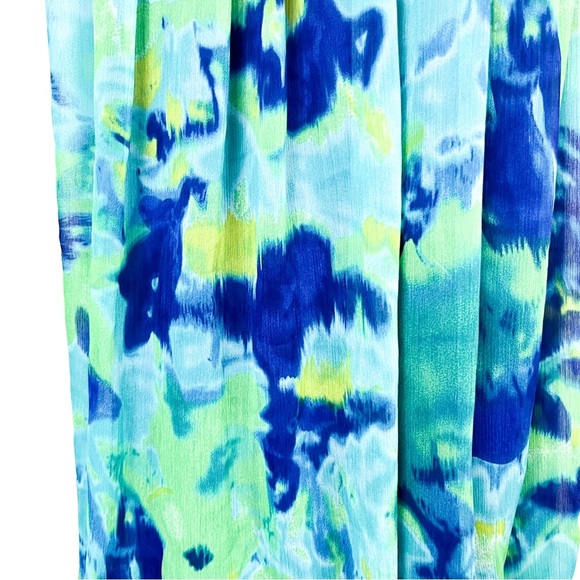 Alyn Paige Blue & Green Spaghetti Strap Mini Dress - Picture 4 of 7